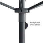 CorLiving UV and Wind Resistant Beach/Patio Umbrella, Warm White (PPU-610-U)-Dimensions: 88"H x 88"W x 88"D