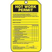 Standard Safety Tags, Hot Work Permit, SBB284, 25 Pack-Language - English