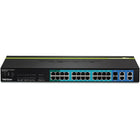TRENDnet 24-Port 10/100Mbps Web Smart PoE Switch with 4 Gigabit Ports and 2 Mini-GBIC Slots-24 x PoE 10/100Mbps ports, 4 x Gigabit Auto-MDIX ports and 2 x shared Mini-GBIC slots