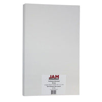 JAM Paper Vellum Bristol Legal Cardstock, 8.5 x 14, 67lb Grey, 50 Pack (16928442)-Gray card stock for scrapbooking and creating posters