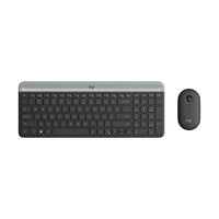 Logitech MK470 Slim Wireless Keyboard and Mouse Combo - Graphite-Compact modern designed keyboard features low-profile scissor keys, number pad and an optimized layout for Windows
