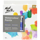 Mont Marte Watercolour Paint Set - 8ml - 24 Assorted Colours-24 premium watercolour paints