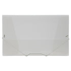 JAM Paper Plastic Paper Holder Action Case with Elastic Closure, Legal 9.88 x 15.25, Clear, 4 Pack (332537g)-Clear