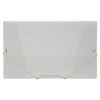 JAM Paper Plastic Paper Holder Action Case with Elastic Closure, Legal 9.88 x 15.25, Clear, 4 Pack (332537g)-Clear
