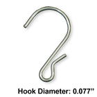 Azar Displays 1.25" Display Strip Hooks, 50 Pack (800223)-Standard display strip hook