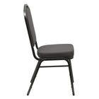 Flash Furniture HERCULES Series Crown Back Stacking Banquet Chair with Silver Vein Frame - Grey Fabric-500 lb. Weight Capacity