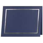 St. James Document/Certificate Holders - Silver Foil Border - Linen Finish - Navy Blue - 5 Pack - 83851-Easy to insert any letter size (8-1/2" x 11") documents into the die-cut corner slots