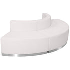 Flash Furniture HERCULES Alon Series Melrose LeatherSoft Reception Configuration - 3 Pieces, White-Contemporary Reception Set