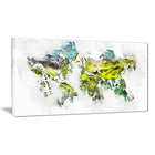 Designart Natural World Map Canvas Art Print, (PT2732-32-16)-Print