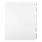 Mark Maker Legal Exhibit Index Tab Set of White Single Tabs, 1/15th Cut, Letter Size, No Holes, Number 16 - 30-White Single Tabs, 1/15th Cut