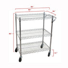 Oceanstar AUC1460 3-Tier Heavy Duty All-Purpose Utility Cart-Slatted/open design to reduce dust build-up