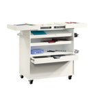 Sauder Craft Pro Series Craft Cart - White-Made of Engineered wood
