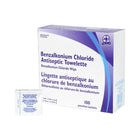 Wasip BZK Antiseptic Towelettes - 100 Pack-These individual wipes are saturated in a mild sting-free BZK (Benzalkonium Chloride) solution
