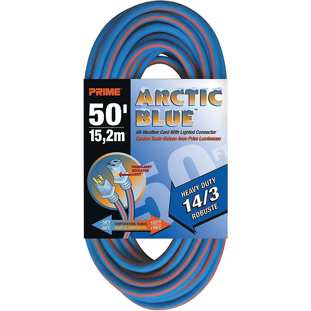 All-Weather Extension Cord - Arctic Blue, XB895, 3-CONDUCTOR SJEOW