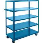 Kleton Heavy-Duty Shelf Carts, 5 Tiers, 24" W x 61" H x 48" D, 1200 Lbs. Capacity-Capacity: 1200 lbs.