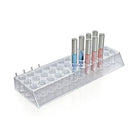 Azar Displays 0.63" Diameter 36 Round Slot Lipstick and Mascara Tray For Pegboard, 2 Pack (225523)-Dimensions: 1-1/2"H x 13"W x 4"D