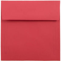 JAM Paper 6 x 6 Square Envelopes, Brite Hue Red Recycled, 250 Pack (2792270H)-Red recycled envelope