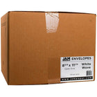 JAM Paper 8 3/4 x 11 1/4 Open End Envelopes, White, 50 Pack-White
