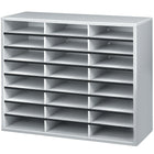 Fellowes Letter-Size 24-Compartment Literature Sorter - Dove Grey-Organize literature, mail, forms and more