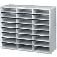 Fellowes Letter-Size 24-Compartment Literature Sorter - Dove Grey-Organize literature, mail, forms and more