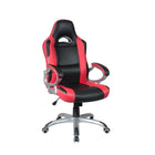 TygerClaw Executive High Back Gaming Style Chair, Fixed Arms, Black/Red (TYFC210028)-Built in lumbar support to maintain proper sitting posture