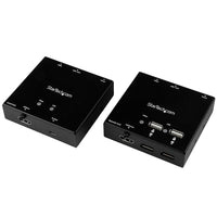 StarTech HDMI over CAT6 Extender with 4-port USB Hub, 165 ft (ST121USBHD)-Extend 1080p video and four USB peripheral devices to a remote location over standard CAT5 or CAT6 cabling