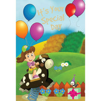 Rosedale 5-1/2" x 8" Juvenile Girl It's Your Special Day Birthday Greeting Cards And Envelopes, 12 Pack (15918)-Printed on premium uncoated card stock