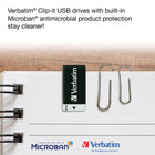 Verbatim Clip-It 8 GB USB Flash Drives - 3 Pack-Ultra-reliable SIP (System In Package) technology encapsulates all electronic components