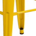Flash Furniture 30" High Backless Metal Indoor-Outdoor Barstool with Square Seat - Yellow-Stacks 4 to 8 High