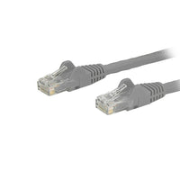 StarTech Cat6 Ethernet Patch Cable with Snagless RJ-45 Connectors, 30 ft, Grey (N6PATCH30GR)-RJ45 connector-clip protectors eliminate cable snags and breaks during installation