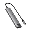 Hyper HyperDrive SLAB 7-in-1 USB-C Hub - Space Grey-Works with MacBook Air/Pro 2016-2022, USB-C iPad, Chromebook Devices, Windows PC Devices