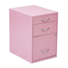 OSP Designs HPBF-261 22" Storage File Cabinet, Pink-Pencil drawer, standard and file drawers