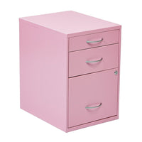 OSP Designs HPBF-261 22" Storage File Cabinet, Pink-Pencil drawer, standard and file drawers