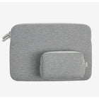 LOGiiX Essential Lite 13" Laptop Sleeve with Pouch - Grey-Gris - Fabric