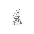 Tri-Arc Roll & Fold Rolling Ladder, 4 Step, 40" Height, Perforated (KDRF104166)-Frame Material: Steel