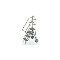 Tri-Arc Roll & Fold Rolling Ladder, 4 Step, 40" Height, Perforated (KDRF104166)-Frame Material: Steel