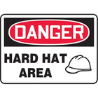Safety Signs and Identification, Personal Protection, Danger; Hard Hat Area, SAU415-Language - French