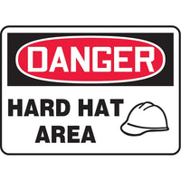 Safety Signs and Identification, Personal Protection, Danger; Hard Hat Area, SAU415-Language - French