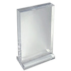 Azar Vertical Acrylic Block On Acrylic Base, 8.5" x 11" (104520)-Sign Holder