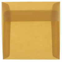 JAM Paper 6 x 6 Square Envelopes, Earth Brown Translucent Vellum, 25 Pack (1591937)-Earth brown