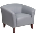 Flash Furniture HERCULES Imperial Series Grey Leather Chair-Grey LeatherSoft Upholstery