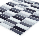 CTG Brands Rectangular Glossy Wall Tile, Black, Grey, 6 Pack-Premium quality tiles: wall peel and stick backsplash tiles are made of high-quality, durable eco-friendly PVC plastic, water-resistant and mold resistant which never turn yellow with time