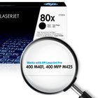 HP 80X (CF280X) Black High Yield Original LaserJet Toner Cartridge-Page yield of HP 80X: approx. 6,900 pages black