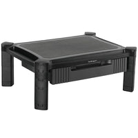 StarTech Monitor Riser with Drawer, Height Adjustable (MONSTADJD)-Height-adjustable monitor stand, 17.1" x 13", sits easily on your desk