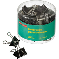 Staples Binder Clips - Standard - 1" - Black - 30 Pack-Strong binder clips keep papers securely fastened and prevent pages from slipping out