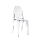 Plata Import Ghost Transparent Chair, Armless, Clear Finish (PC-448-CLEAR)-Dining Chair