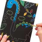 OOLY Mini Scratch and Scribble Dinosaur Days Guided Artwork Kit-Kit includes 4 different illustrated scratch cards (4 x 6 inches), 2 rainbow scratch cards (4 x 6 inches) and 1 wooden scratching tool