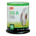 Staples 4.7GB DVD-R - 16x - 100 Pack-The most versatile recordable media available today