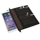Vangoddy Exo 17" Felt Laptop Sleeve - Brown-Large zipper pocket at the back for cell phone, small tablet, paper, etc