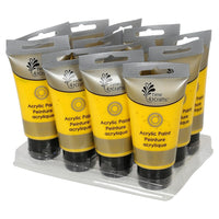 Time 4 Crafts 75ml Acrylic Paint, 6.75 x 6 inches, Pack of 12, Yellow-Set: includes a total of 12 vibrant, richly pigmented acrylic paint tubes (all in the same color), perfect for art teachers, hobbyists, professionals, hospitals, daycares, workshops